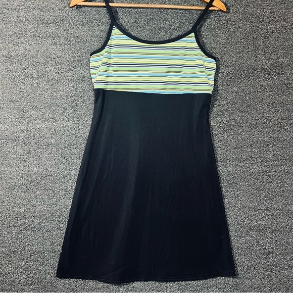 Vintage Made in USA Striped and Black Mini Dress, Women’s M - Picture 1 of 5